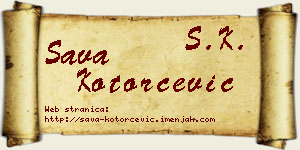 Sava Kotorčević vizit kartica
